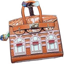 LR Decor E-Shop Car Keychain Cover Organizer Beauty Makeup Creative Cute Change Purse Wallet Orange-image-33