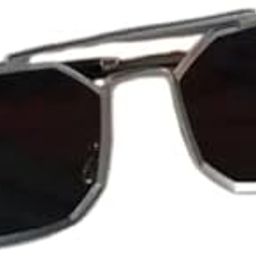 Octagonal Polarized Lens Retro Metal Frame Sunglasses UV400 Protection for Bike Riding, Party | Vintage | Men And Women Silver-picture-9