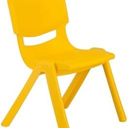 Intra Kids Chair Strong and Durable Kids Plastic Chair - (Medium)(Yellow)-image-4
