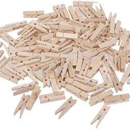 MOOLYAVAAN Products Wooden Clips,Beige Mini Wooden Photo Pegs, Paper Clips Clothespins Craft Pegs for Hanging Photos Craft DIY Decoration - 1 inch (Pack of (20)-image-5