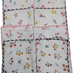 T&D-100% Cotton Small Size Handkerchief/Rumal/Face Towel | Extra Soft And Super Absorbent Handkerchieves For Women's - Set of 8 - (11" x 11") - Multicolored-3