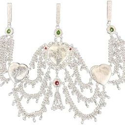 Sculpted Elegance: Silver-Plated Brass Kamarband with Artificial Stones for Women's and Girls' Fashion-image-2