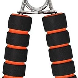 Dual Color Foam Handgrip, for Men & Women for Gym Workout Hand Exercise Equipment to Use in Home for Forearm Exercise, Finger Exercise Power Gripper (Black-Orange)-image-6