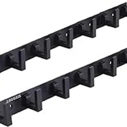 JAGGER JAG332 Wall Mounted Stainless Steel Wall Hooks for Hanging Cloth/Towel Hangers/Key Ring Holder/Door Hangers/Hook Rail/Bthroom Hanger [ Combo Pack of 2 ] (Black, 8 Hook Hanger)-image-13