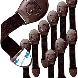 EARENDEL KIDS Baby Safety Furniture Locks - Pack of 4 White + Pack of 4 Brown, Adjustable & Flexible, Child/Toddler/Infants Proofing Protector Locks for Kids for Drawers, Cabinets, Fridge, Cupboard-image-111