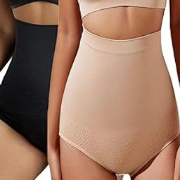 TQ 2 pc High Waist Shaping Panties, Tummy Control Compression Panties, Solid-image-35