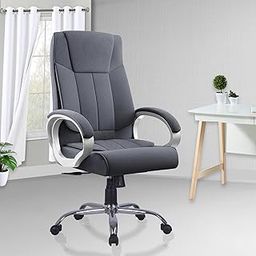 ROSE® Kyoto Breathable Fabric Office Chair with 3 Years Warranty | Ergonomic Executive Chair with Spacious Cushioned Seat | Heavy Duty Metal Base | High Back (Slate Grey)-image-60