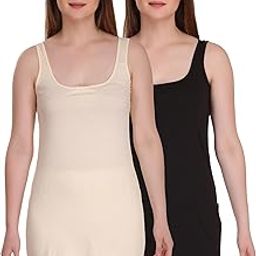 Women's Cotton Blend Solid Regular Long Camisole's (Pack of 2) (Multicolor)-image-98