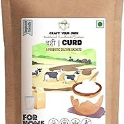 Alla's Posh Flavors Probiotic Artisanal Curd Starter Lab Tested Cultures 5 Sachets Each for 500ml Milk in Home Use Natural Make Healthy and Digestive Curd Easy to Use and Good for Gut Health-image-96