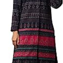 Navy Yark Dyed Ethnic Winter Jacket-image-0