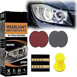 Restowipes Headlight Cleaner Wipes, Car Headlight Cleaner and Restorer,Lens Restore Cleaner DIY Polishing，Headlight Restoration Kit with Polishing Disc, Polishing Paper, Sanderpaper for Taillights & F-image-46