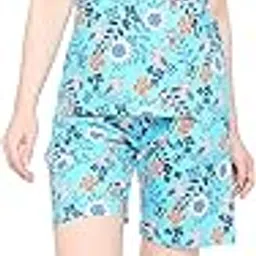 zebu Women's All Over Printed top & Shorts Pack of One Night Suit Set-picture-3