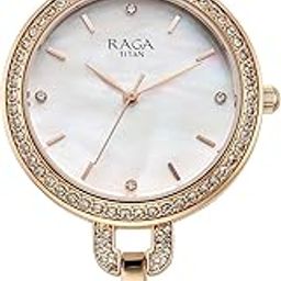 Raga Showstopper Quartz Analog Mother of Pearl Dial Metal Strap Watch for Women-NS95272WM01/NT95272WM01-picture-10
