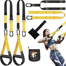 FirstFit Suspension Training Kit, All-in-One Full Body Workouts for Home, Travel, Outdoors, Gym - Bodyweight Resistance System - Build Muscle, Improve Cardio Kit Combo for Men & Women-6