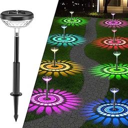 Luteti Bright Solar Pathway Lights 2 Pack,Color Changing+Warm White LED Solar Lights Outdoor,IP67 Waterproof Solar Path Lights,Solar Powered Garden Lights for Walkway Yard Backyard Lawn Decorative-picture-21