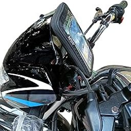 Premium Mobile Holder for Bikes/Motorcycles with RAIN Cover | Fits All Smartphones | Mobile Pouch Cover for Bikes Splendor/Passion/Shine/Platina/Pulsar-19