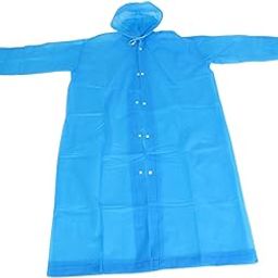 Long Raincoat Rain Cape Comfortable Rainwear Waterproof Reusable Rain Jacket Adult Blue | Clothing Shoes & Accessories | Womens Clothing | Coats & Jackets-image-7