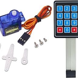 Electronic Spices Combo of SG90 Servo Motor & 4X4 Matrix Membrane Keypad Switch-1