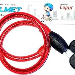 Cable Locks for Bicycle, Motor Bike, Luggage, Gate Heavy Duty Wire Locks (Helmet Cable Lock Login, Pack of 1) Red-image-31