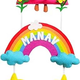 Name Banner Wall Hanging :Rainbow with Name Wall Hanging| |Decor| Living|Room|Interior|Decoration|Home|Artworks|Hangings|Items|Door|Decorative|Item|Kids|Gifts|Modern|Offices-image-49