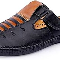 Black Back Open Men's Footwear with Soft Insole and Grippy Outsole | Open Heel Design for Easy Wearing and Everyday Comfort-picture-53