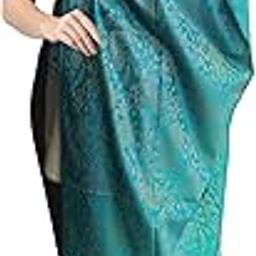 Women's Kashmiri Wool Blend Paisley Design Shawl, Warm and Soft Ladies Shawls/Stole Wrap for Winter Perfect Gifting Choice [SIZE:40X80 Inches]-picture-23