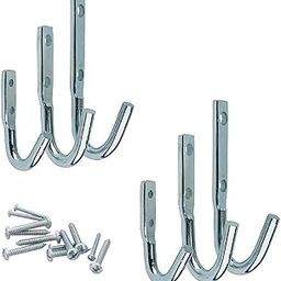 6 x Assorted Galvanised Storage Hooks Wall Mounted, Garages Sheds Tools Garden-image-43