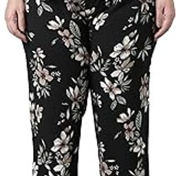 Viscose Women's Printed Mid Rise Casual Style Lounge Pants-image-42