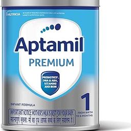 Aptamil Premium Infant Formula Milk Powder for Babies - Stage 1 (Upto 6 Months) - with Prebiotics and DHA - 400gms - Tin-29