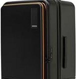 The Access Trunk Expandable Luggage - Black | Unisex Polycarbonate Hardshell Sided Inline Suitcase with Built in TSA Lock Travel Inline Suitcase (Black and Yellow) H-77 cms Large-22
