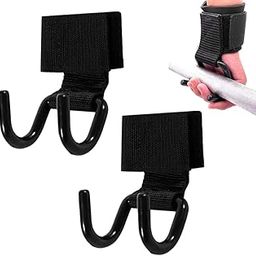 Proberos® 2Pcs Weight Lifting Hooks for Enhanced Grip Strength, Metal Dual Hook Deadlift & Pull-Up Wrist Support, Adjustable Hook and Loop Closure, Assisted Gym Straps for Men & Women, Black-picture-12