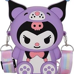 Kids Shoulder Bag Silicone Lovely Anime Bag For Beach Holidays Dating Purple | Womens Handbags & Bags-image-58