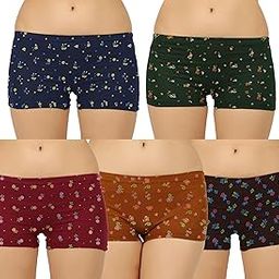 Women Cotton Regular Multicolor Boy Short Panty (Pack of 5)-image-19