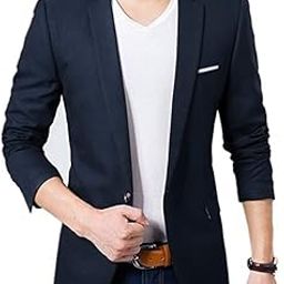Men's Slim Fit Single Breasted Blazer-picture-23