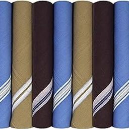 Heart Home Men's Handkerchiefs, 100% Pure Cotton, Pocket Square Hankies, Classic Plaid Pattern Perfect for Gift, Set of 9 (Dark Color)-6