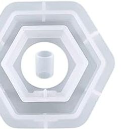 Polarisfox Resin Mold for Plant Propagation Station, Hexagon Shape Vase Silicone Epoxy Molds with Test Tube Planter Resin Casting Mold for Hydroponic/Flowers Office Home Desktop Decoration-image-11