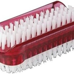 Red Square Nail Cleaning Brushes Double Sided Nail Clean Up Brush with Nylon Stiff Bristles Fingernail Brush for Cleaning Cuticles Fingernails Toes Nail Hand Scrub Brush for Men Women (2 in 1)-25