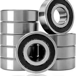 SASALES 6202-2RS-1/2 Inner Diameter:1/2" Outer Diameter:35mm Width:11mm Double Rubber Sealed Ball Bearings, Steel Construction, (Pack of 10) (6202)-image-77