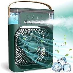 Drumstone (15 YEARS WARRANTY) Personal Air Cooler, Portable Air Conditioner Fan, Mini Evaporative Cooler with 7 Colors LED Light, 1/2/3 H Timer, 3 Wind Speeds and 3 Spray Modes_Multicolor-20