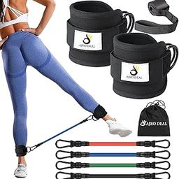 Ankle Resistance Bands, Ankle Bands for Working Out with Cuffs, Resistance Bands for Leg Butt Training Workout Equipment for Kickbacks Hip Gluteus Training Exercises, Ankle Strap with Exercise Bands-image-58