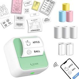 Mini Printer, Inkless, Thermal, Bluetooth, Portable Printer, Compatible Android, iOS Mobile. 1 Year Warranty (MiniX-Green)-31