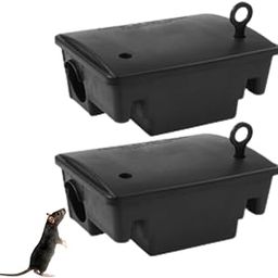 Large Rat Bait Stations 2- Pack | Mouse Bait Station for Home Garden| Rodent Bait Station for Indoor and Outdoor Use | Exterminator Approved | Safe for Family and Pets (Bait is not Included)-26