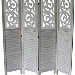 indian crafty Elegance and functionality to Your Space with This Beautifully Handcrafted 4-Panel Wooden Room Divider, Premium Seasoned Mango Wood.-image-77