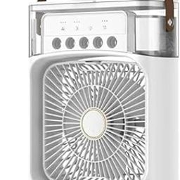 TOYLOY Portable Air Conditioner-Mini Personal Air Cooler Fan with Mist,USB Powered, 3 Speeds,1/2/3 Hour Timer, 360° Adjustable, Quiet Small Desktop AC for Home,Office, Car-Carved Design (Multi-Color)-picture-2