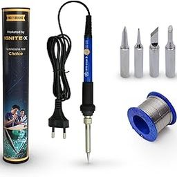 IGNITE-X 60W Soldering Iron Kit with 5 Replaceable Tips + FREE Solder Wire – Fast Heating, Adjustable Temp – Best for DIY, Electronics & Repair-30
