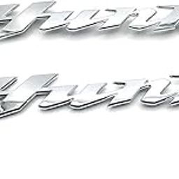 DELHI TRADERSS Bike Emblem Badge 3D Chrome Tank Logo HUNK Sticker-Set of 2-image-46