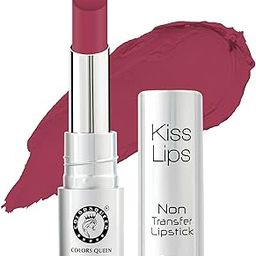 Colors Queen Kiss Lips Matte Lipstick | Smudge Proof & Non Transfer | Creamy Matte Long Stay Lipstick for Women (01 - Hot Plum)-image-12