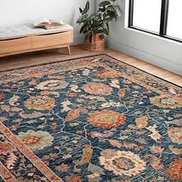 Sara Carpets Traditional Woollen Extra Blossom Look Carpet for Living Room, Bedroom and for Hall Size 4 x 6 feet (120X180 Cm) Color Blue 3-image-27