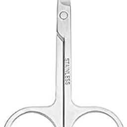 Stainless Steel Small Nail Eyebrow Nose Hair Cutting Scissors Manicure Facial Trimming Tweezers Makeup Beauty Tool Silver (Pack of 1)-image-96
