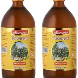 Baidyanath Vidangasava Ayurvedic Herbal Syrup - 450 ml | Helps in Digestive Health, Intestinal Worms & Prevents Recurrent Infestation (Pack of 2)-image-3
